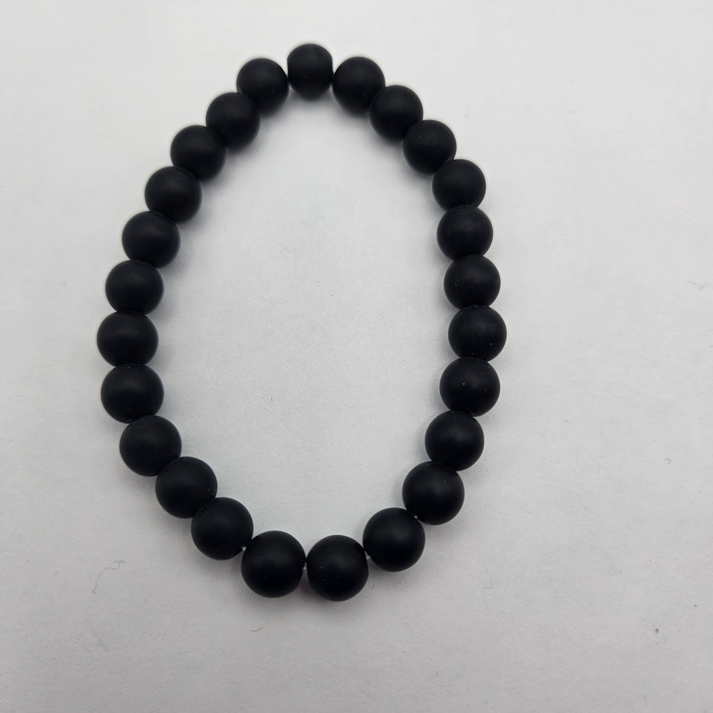 8mm Black Onyx Stretch Bracelet.