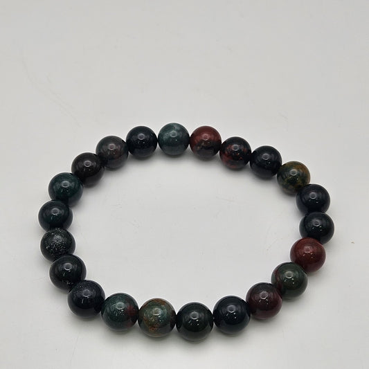 8mm Bloodstone Stretch Bracelet.
