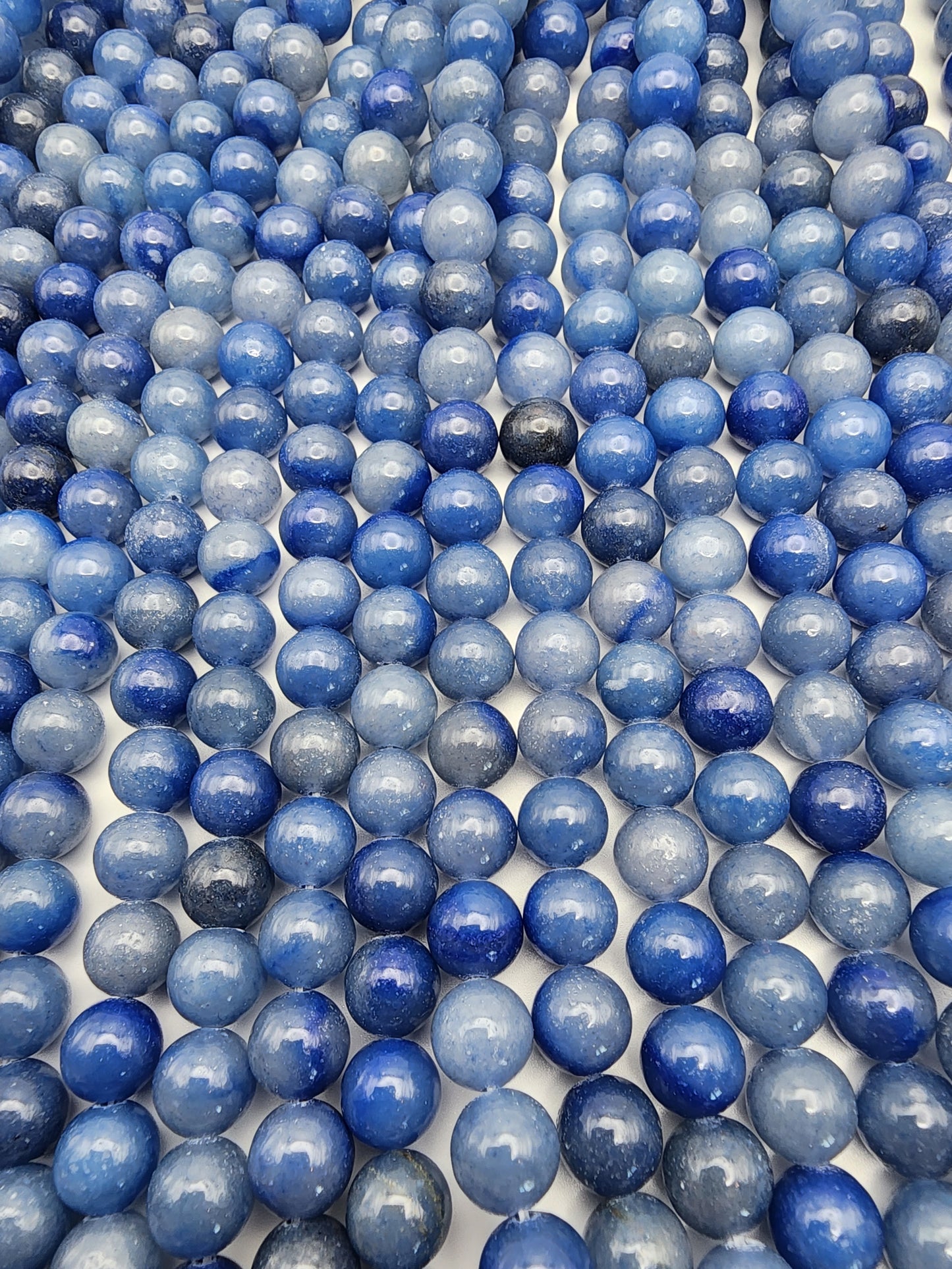 8mm Blue Aventurine Round Bead Strand.