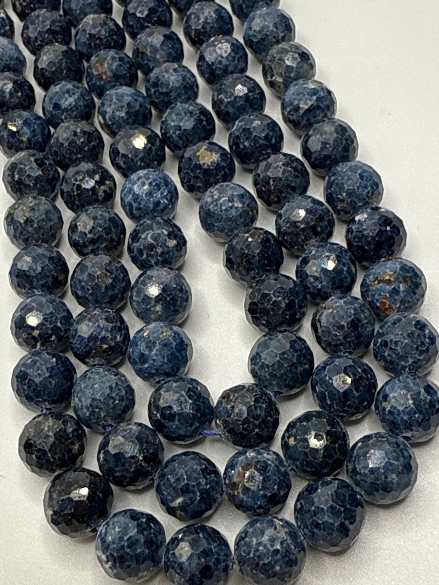 8mm Blue Spinel Faceted Round.