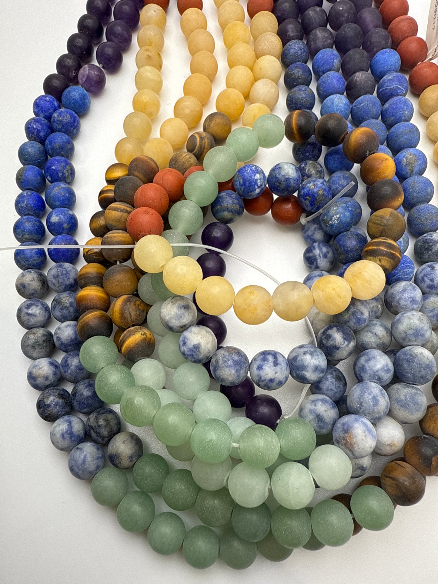 8mm Chakra Matte Beads Round.