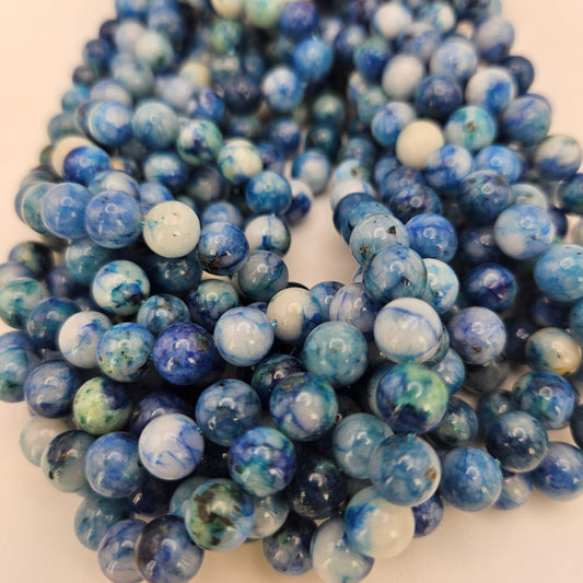 8mm Chrysocolla Round Bead Strand.