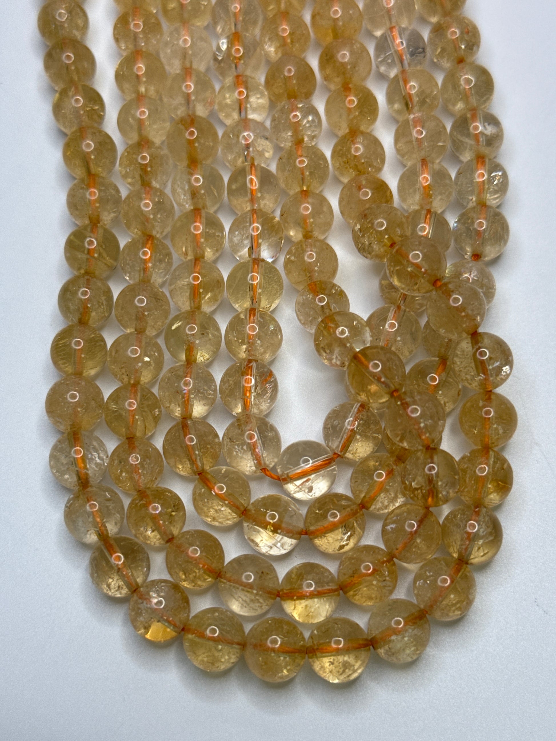 8mm Citrine Round Smooth.