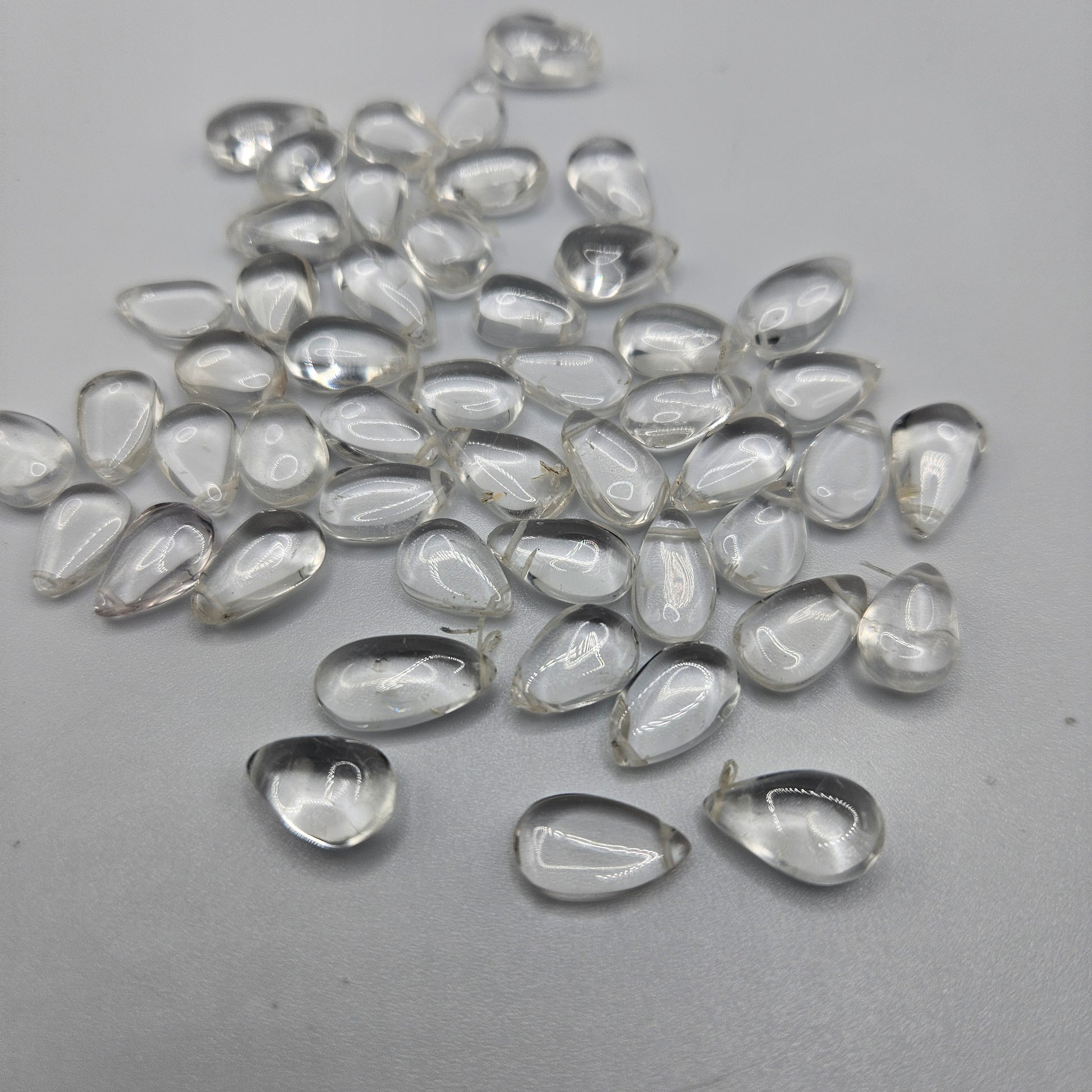 8mm clear quartz top drill single bead.