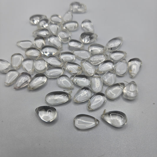 8mm clear quartz top drill single bead.