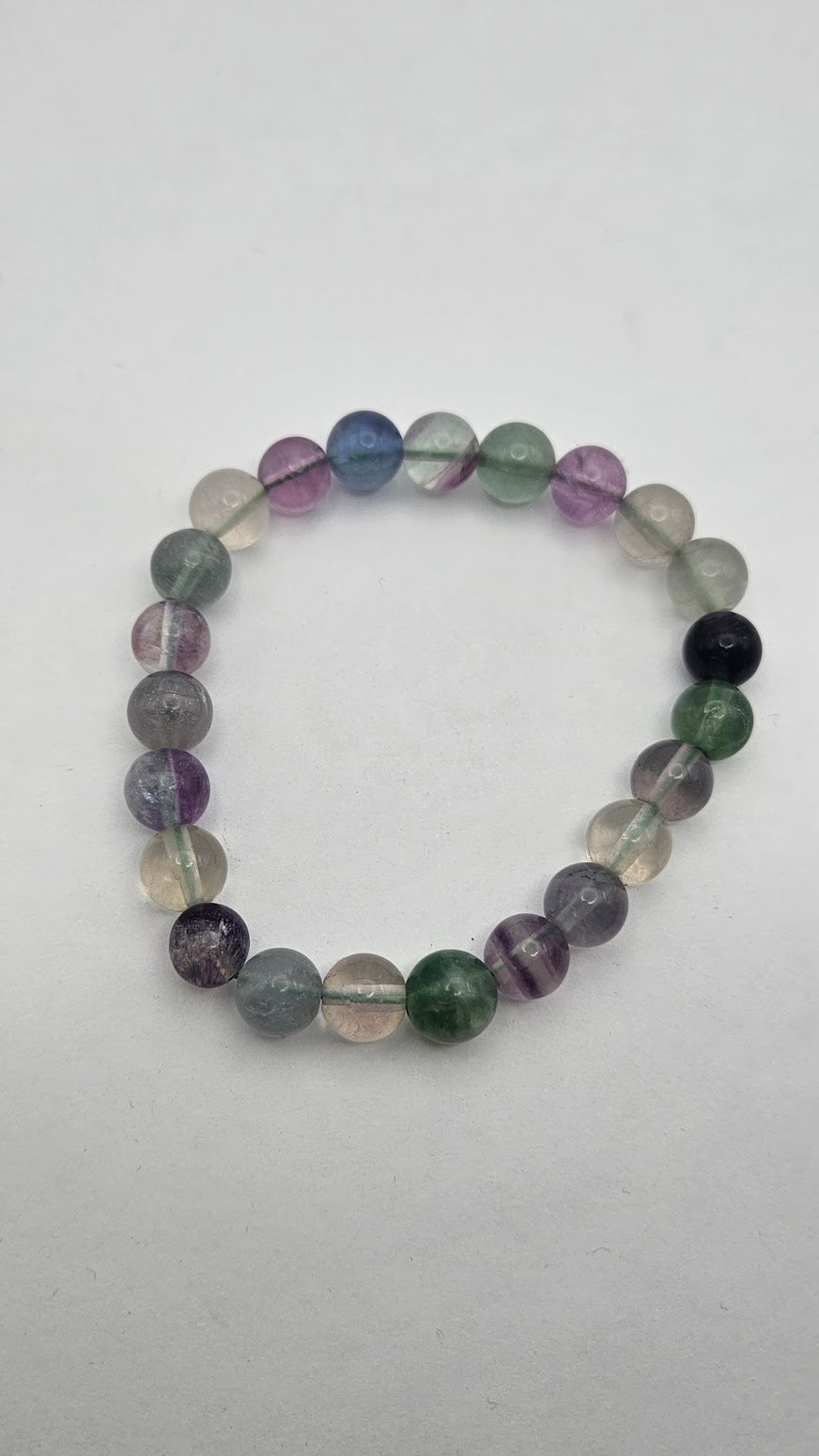 8mm Fluorite Stretch Bracelet.