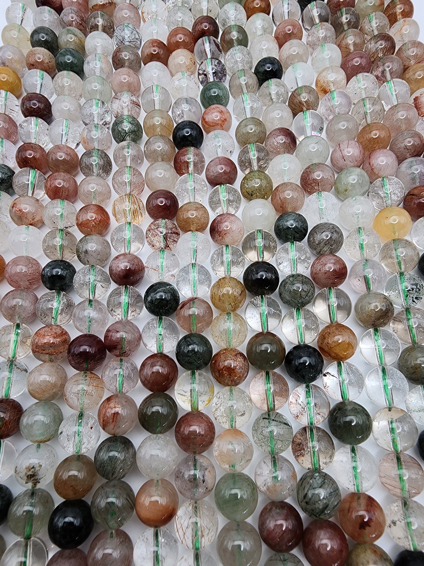 9mm Garden Quartz Round Bead Strand.