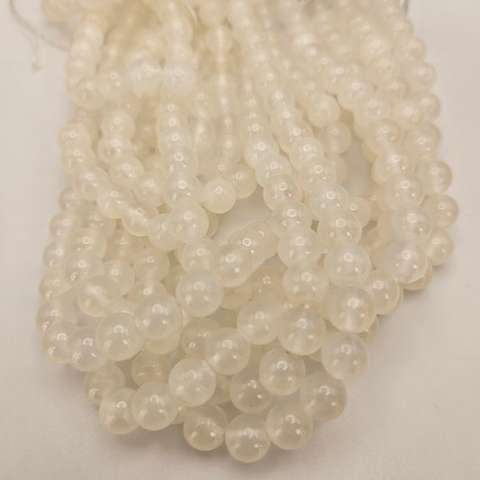 8mm Gypsum Round Bead Strand.