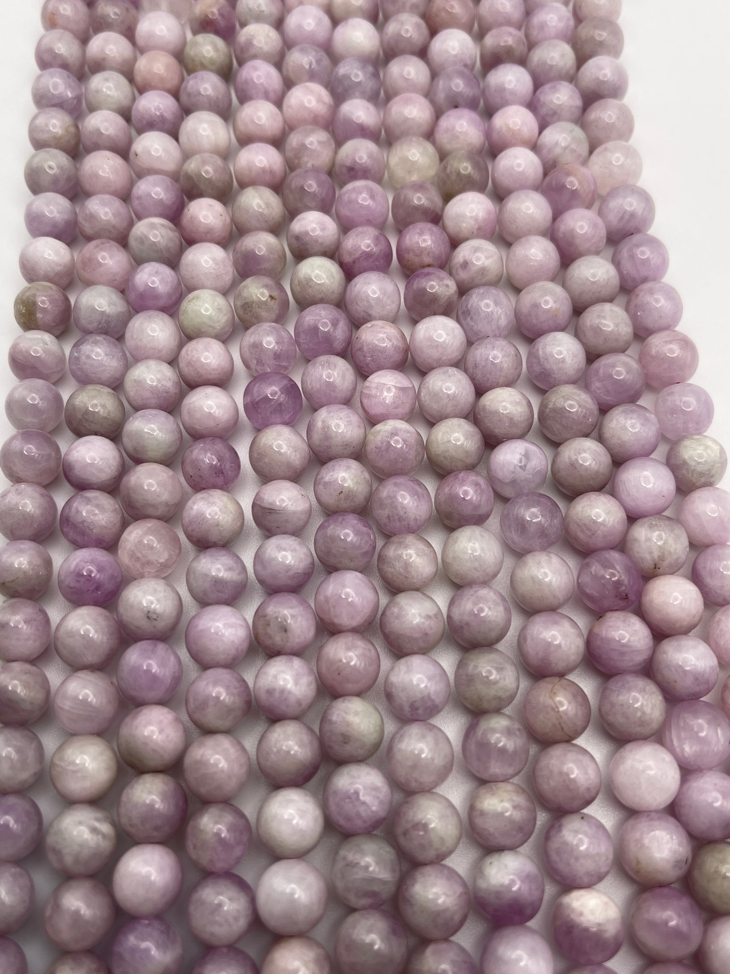 8mm Kunzite Round Bead Strand.
