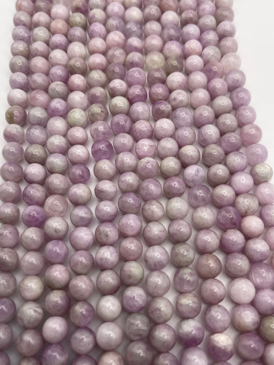 8mm Kunzite Round Bead Strand.