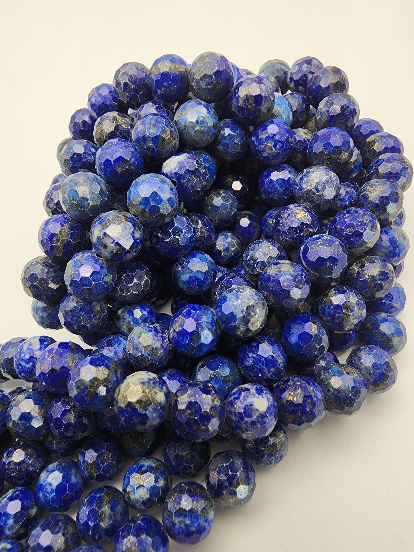 8mm Lapis Lazuli Faceted Bead Strand.