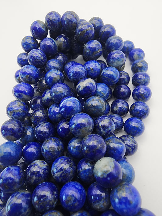 8mm Lapis Lazuli Round Bead Strand.
