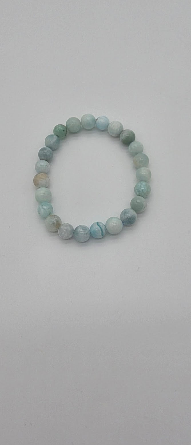 8mm Larimar Stretch Bracelet.