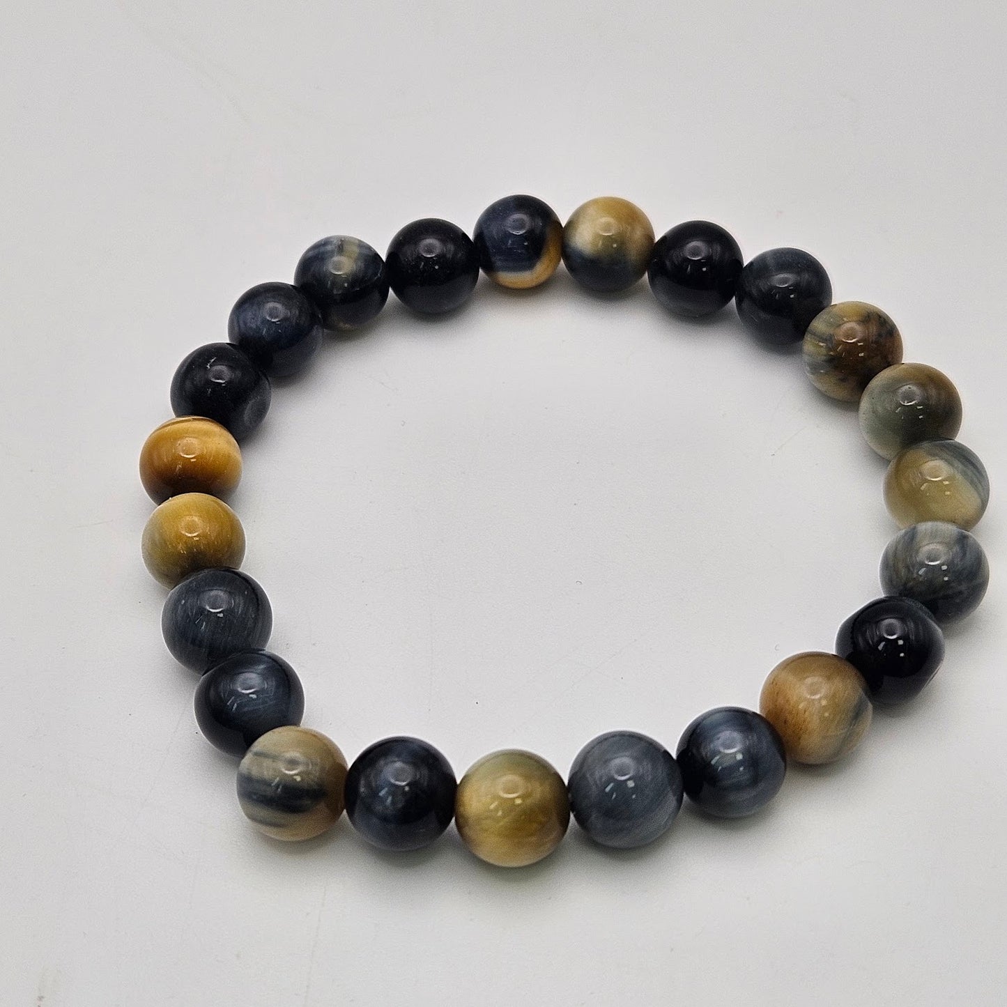 8mm Mixed Tiger Eye Stretch Bracelet.
