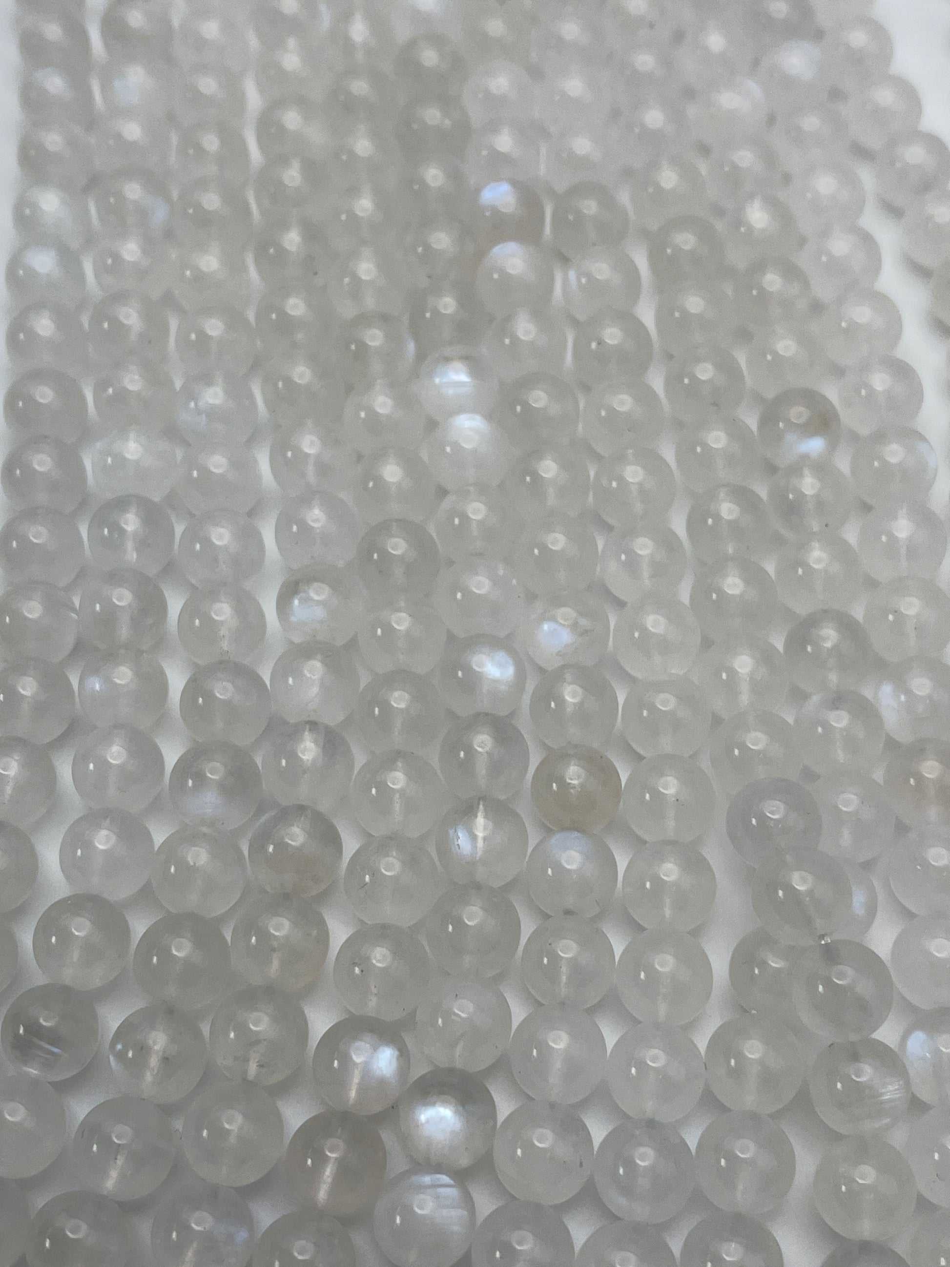 8mm Moonstone AAA Round Smooth Bead Strand.
