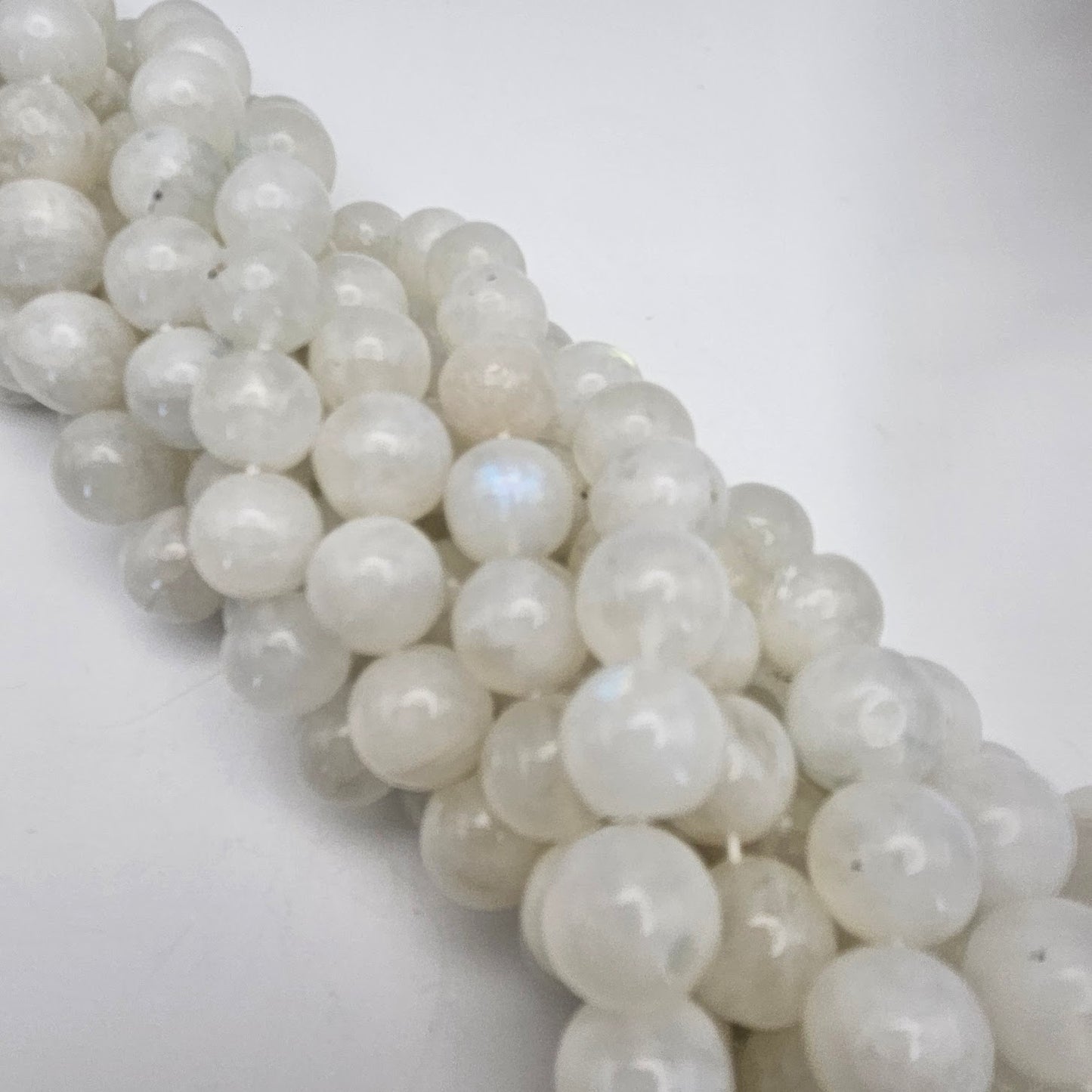 8mm Moonstone Round Bead Strand.