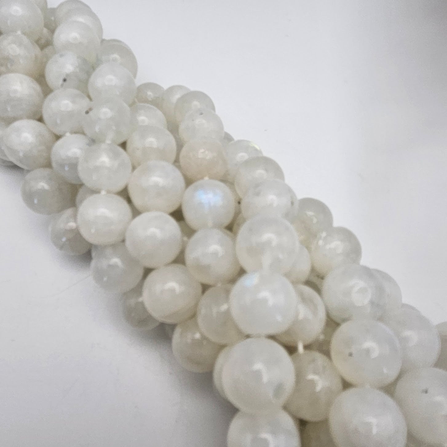 8mm Moonstone Round Bead Strand.