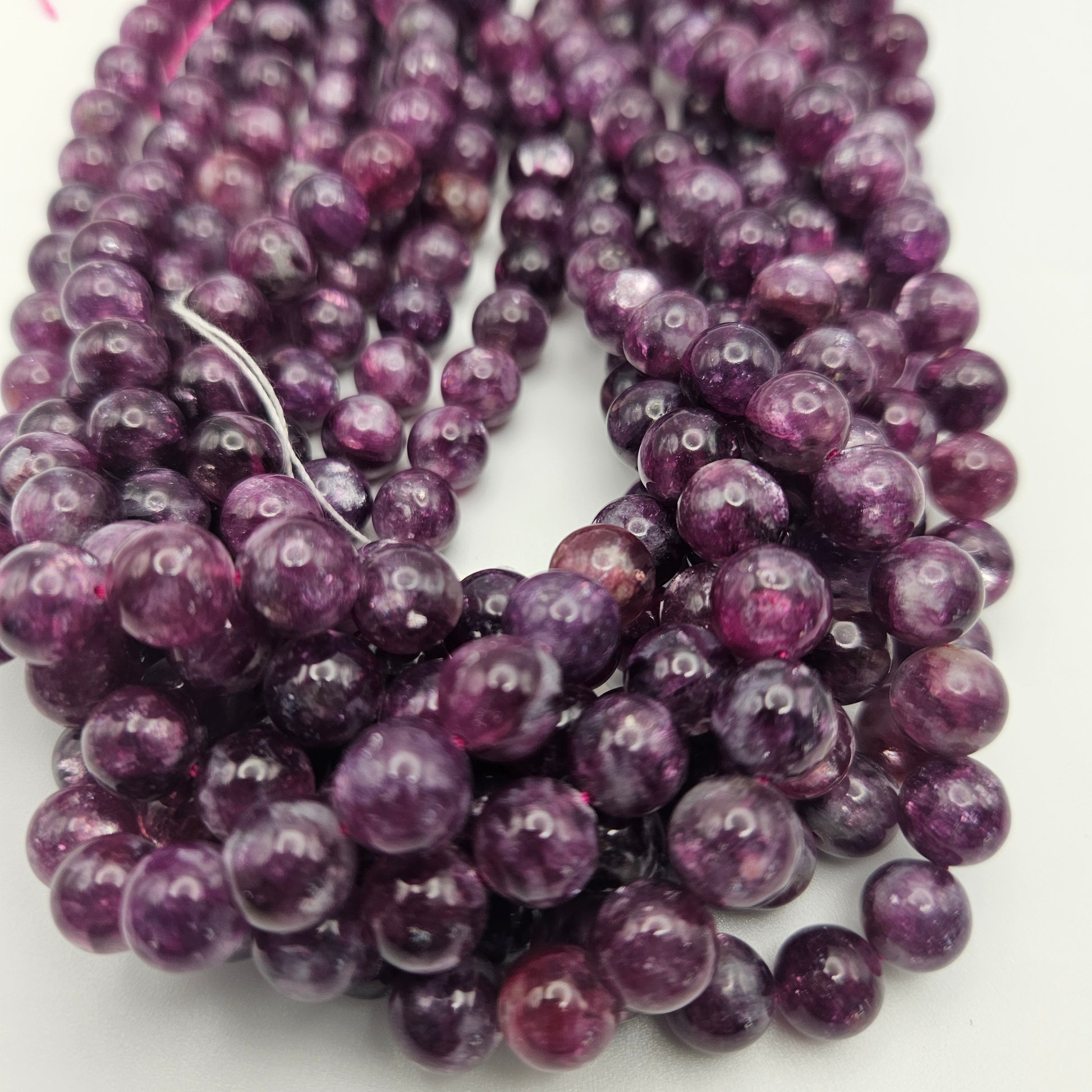 8mm Purple Mica Round Smooth.