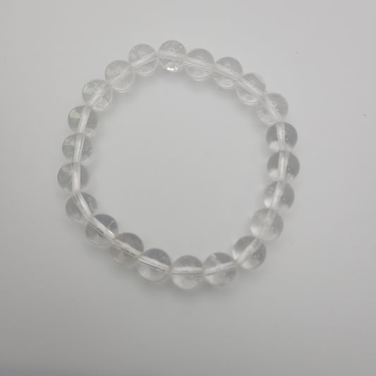 8mm Clear Quartz Stretch Bracelet.