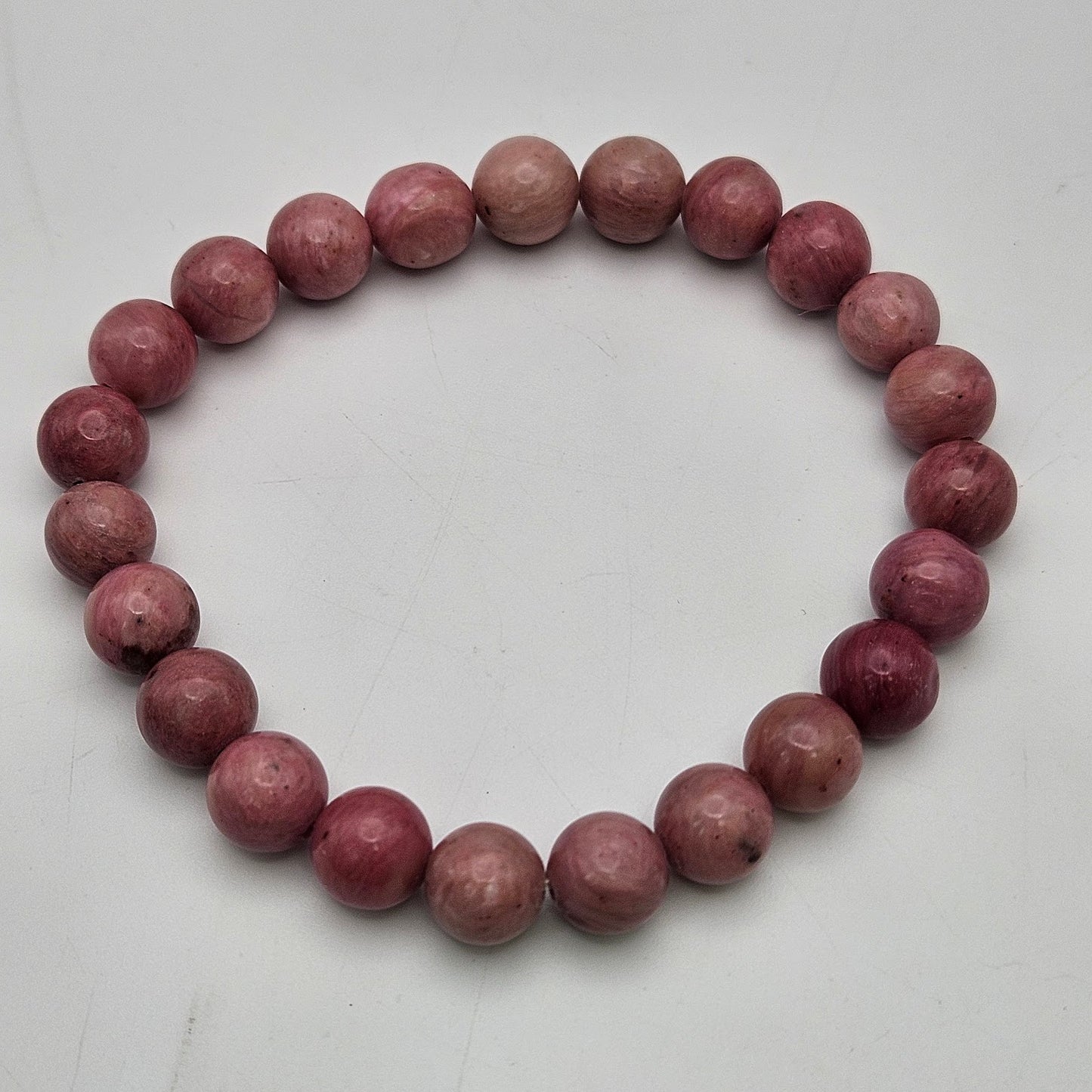 8mm Rhodonite Stretch Bracelet.