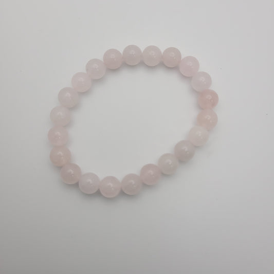 8mm Round Rose Stretch Bracelet