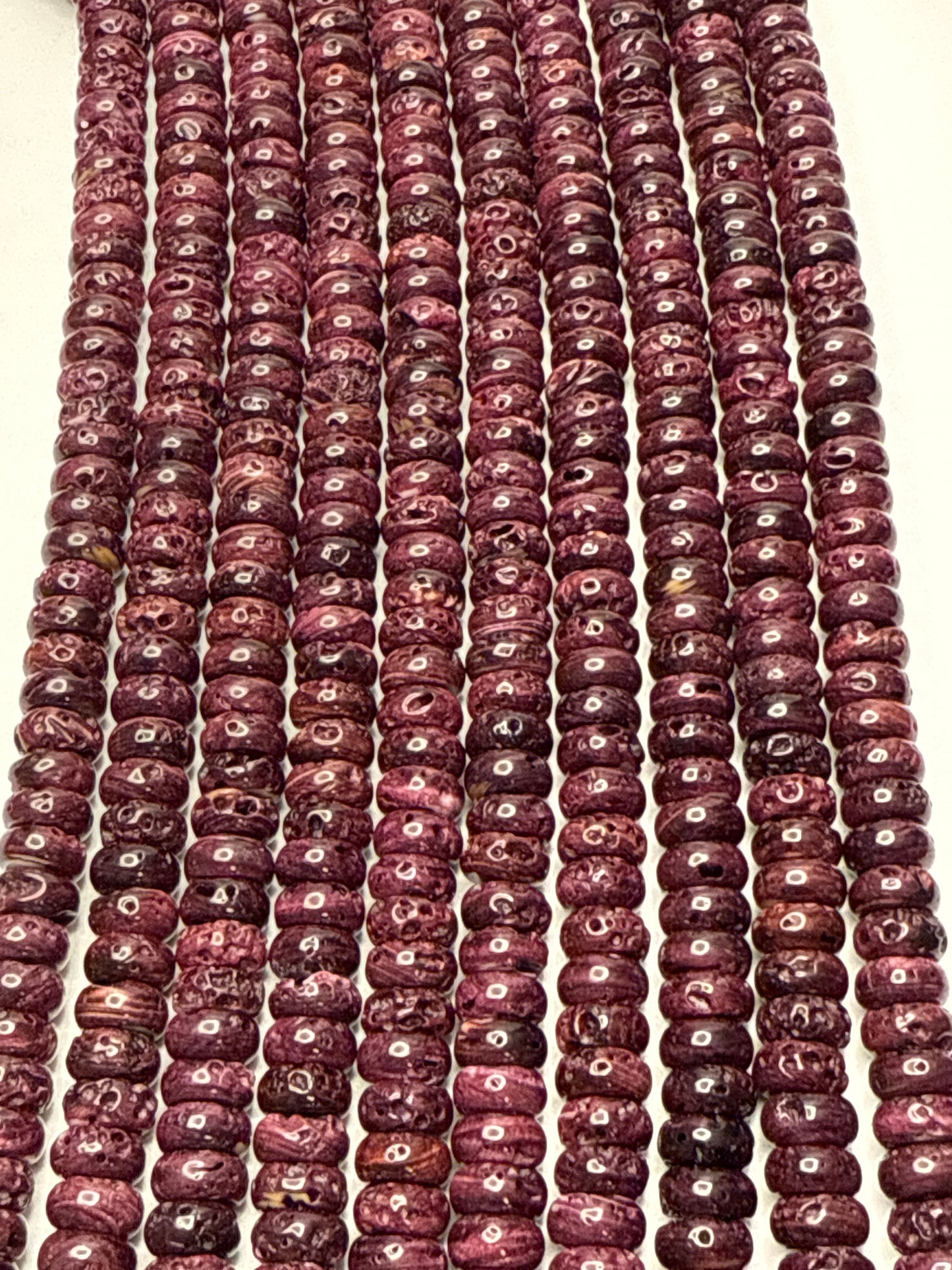 8mm Spiny Oyster Rondell.