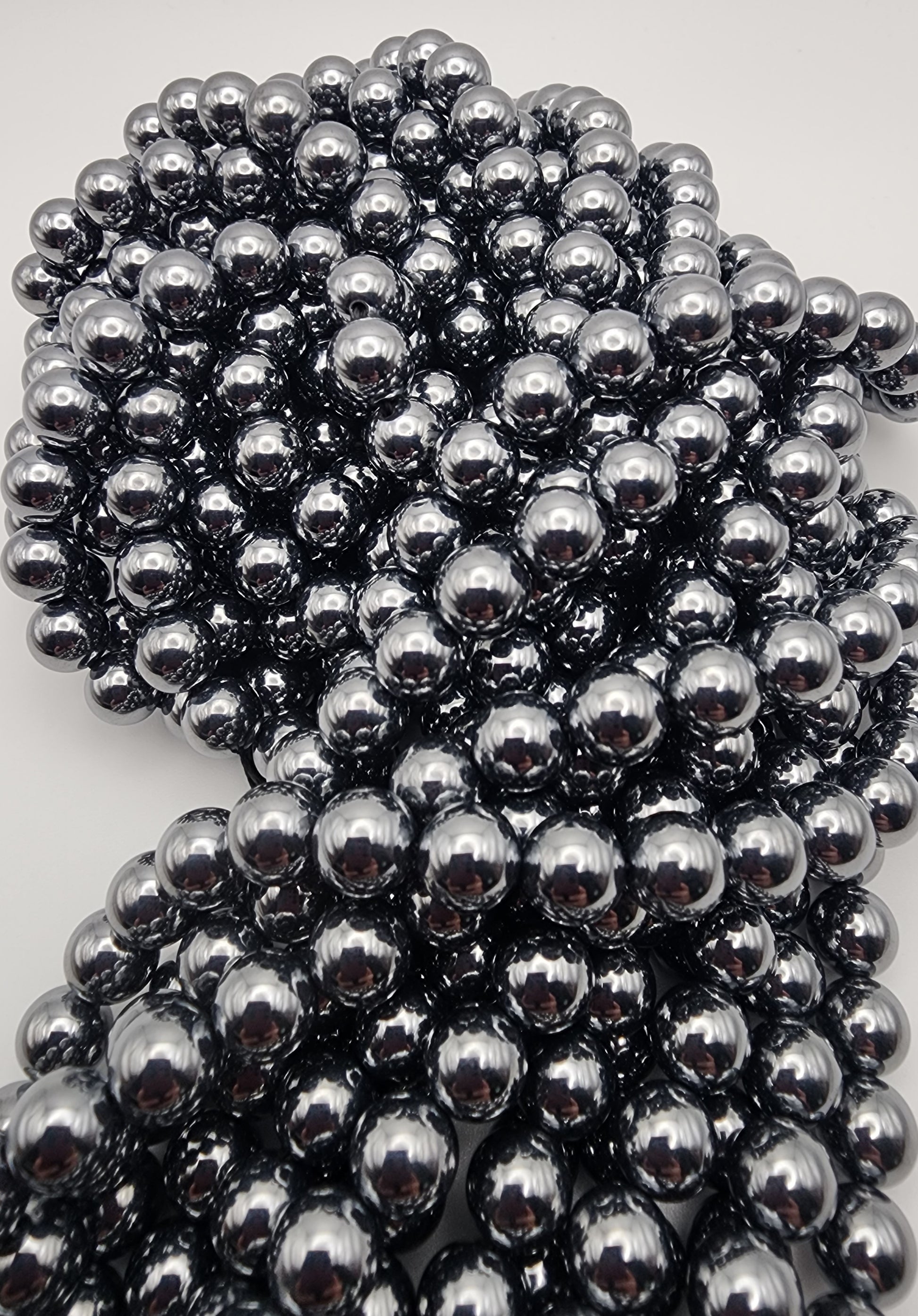 8mm Terahertz Round Bead Strand.