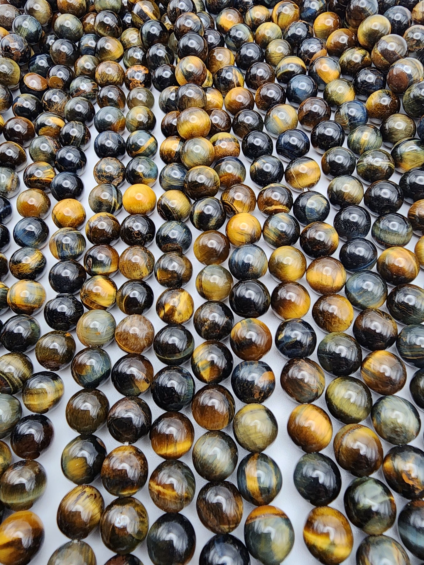 8mm Tiger's Eye Round Bead Strand.