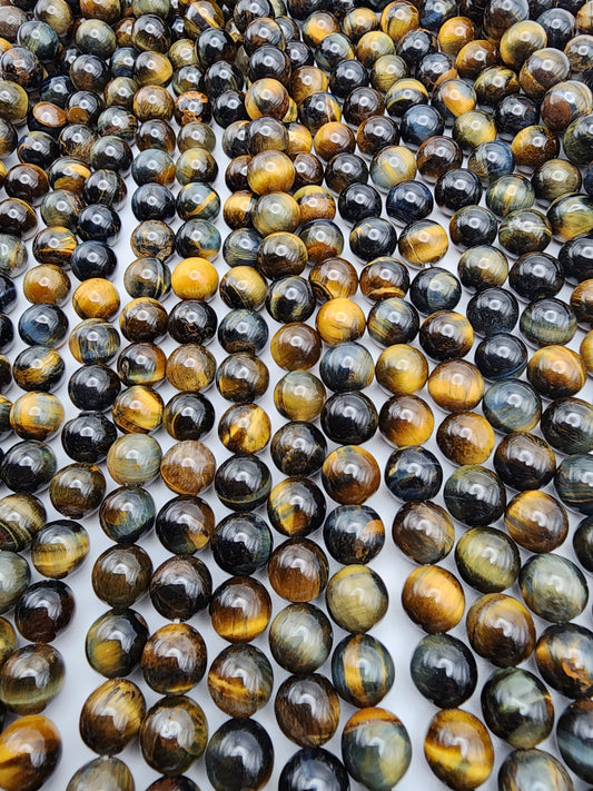 8mm Tiger's Eye Round Bead Strand.