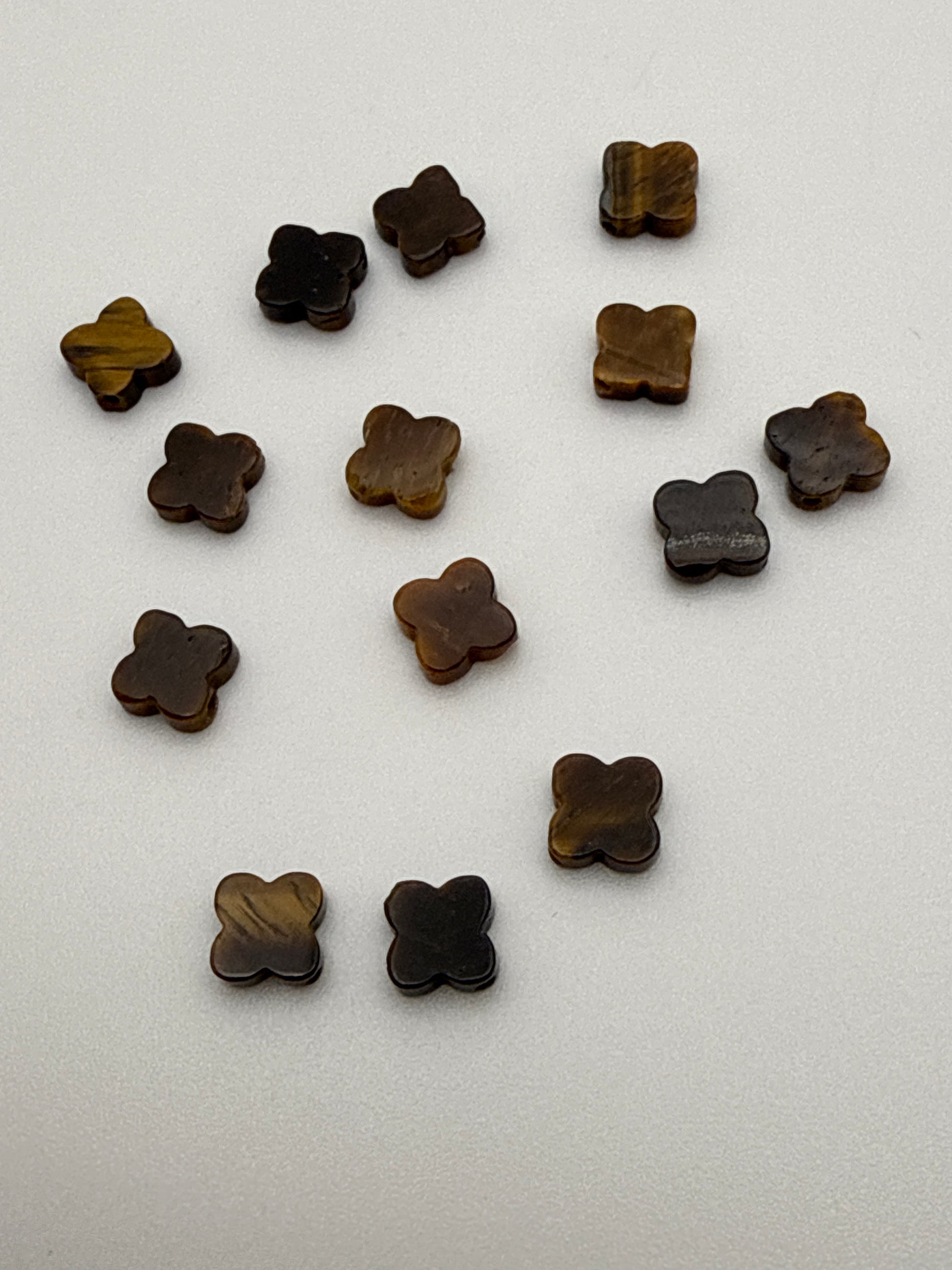 8mm Tiger’s Eye Moroccan Tile Faceted Single Bead.