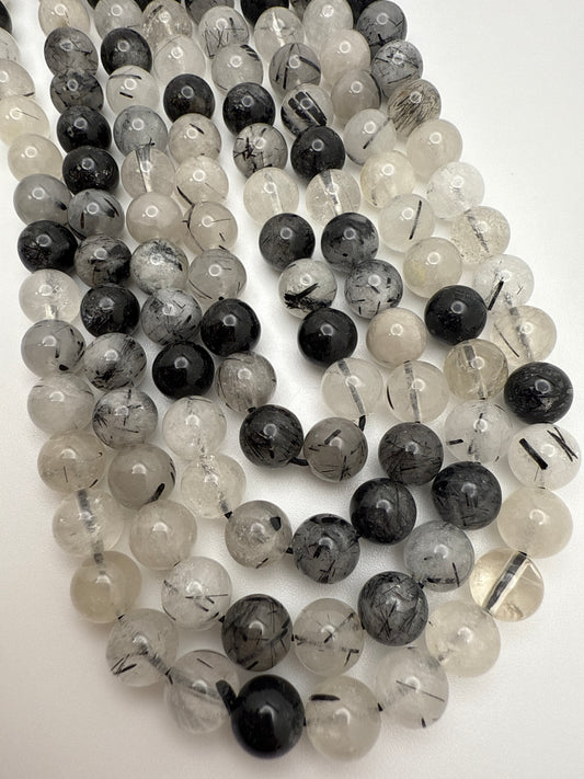 8mm Tourmalated Quartz Round 