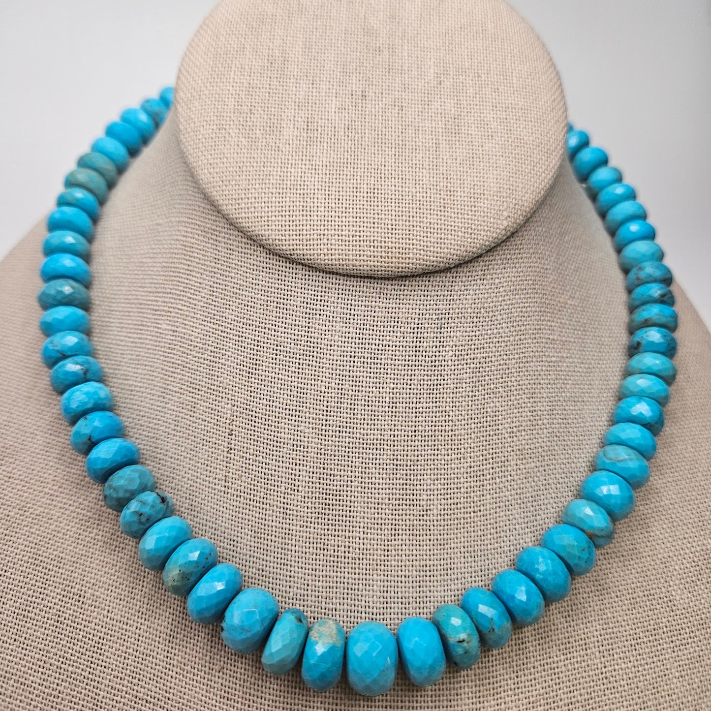 8mm Turquoise Faceted Strand.