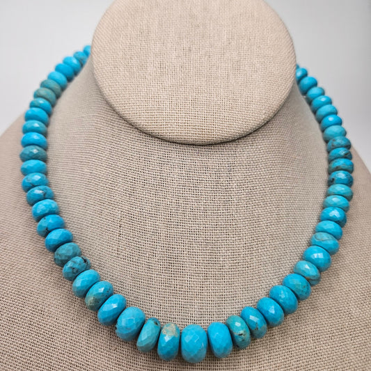 8mm Turquoise Faceted Strand.