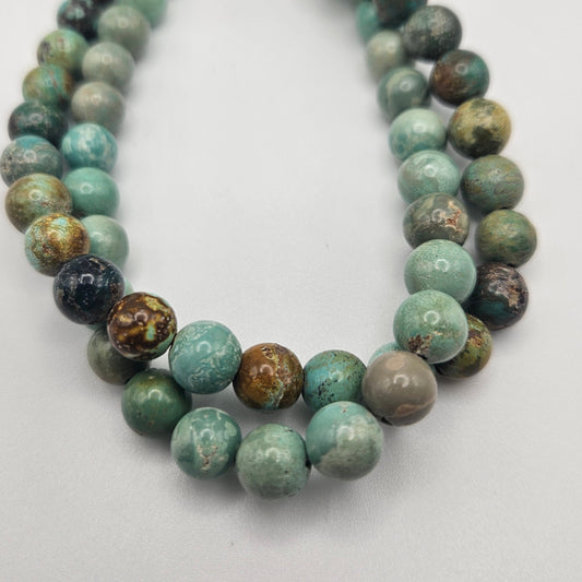 8mm Turquoise Round Bead Strand.