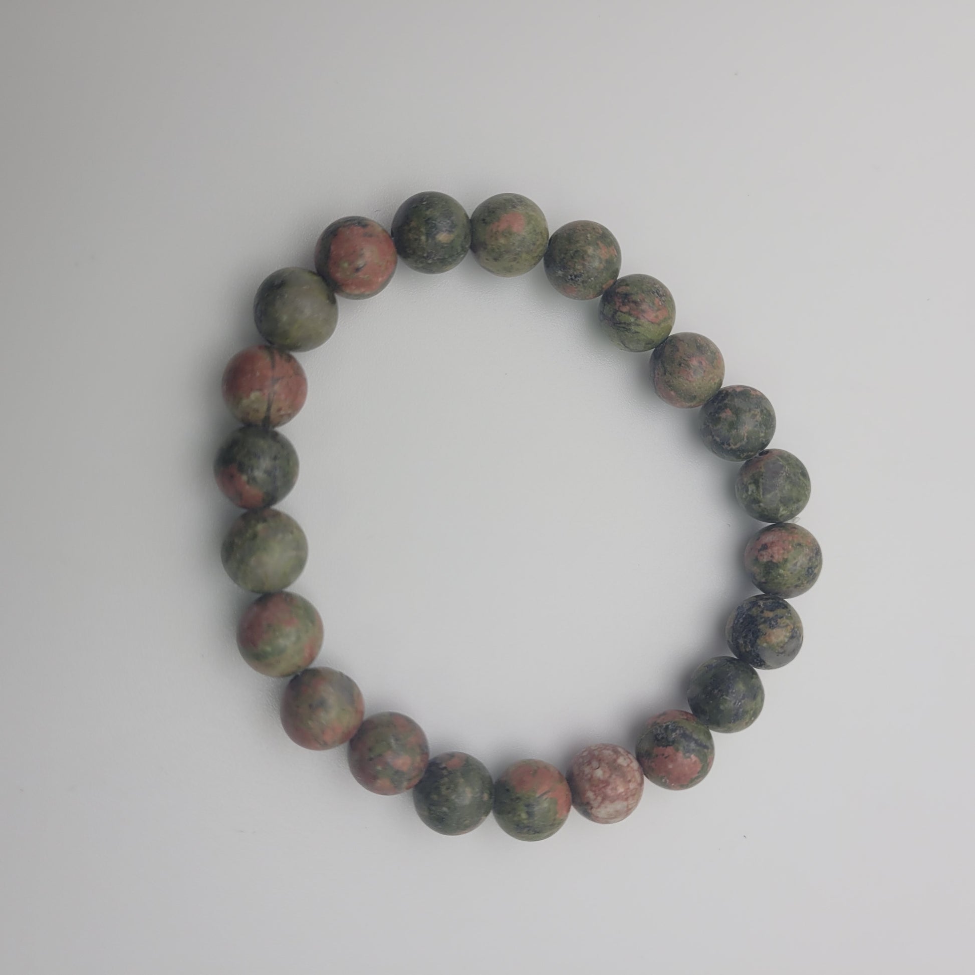 8mm Round Unakite Stretch Bracelet.