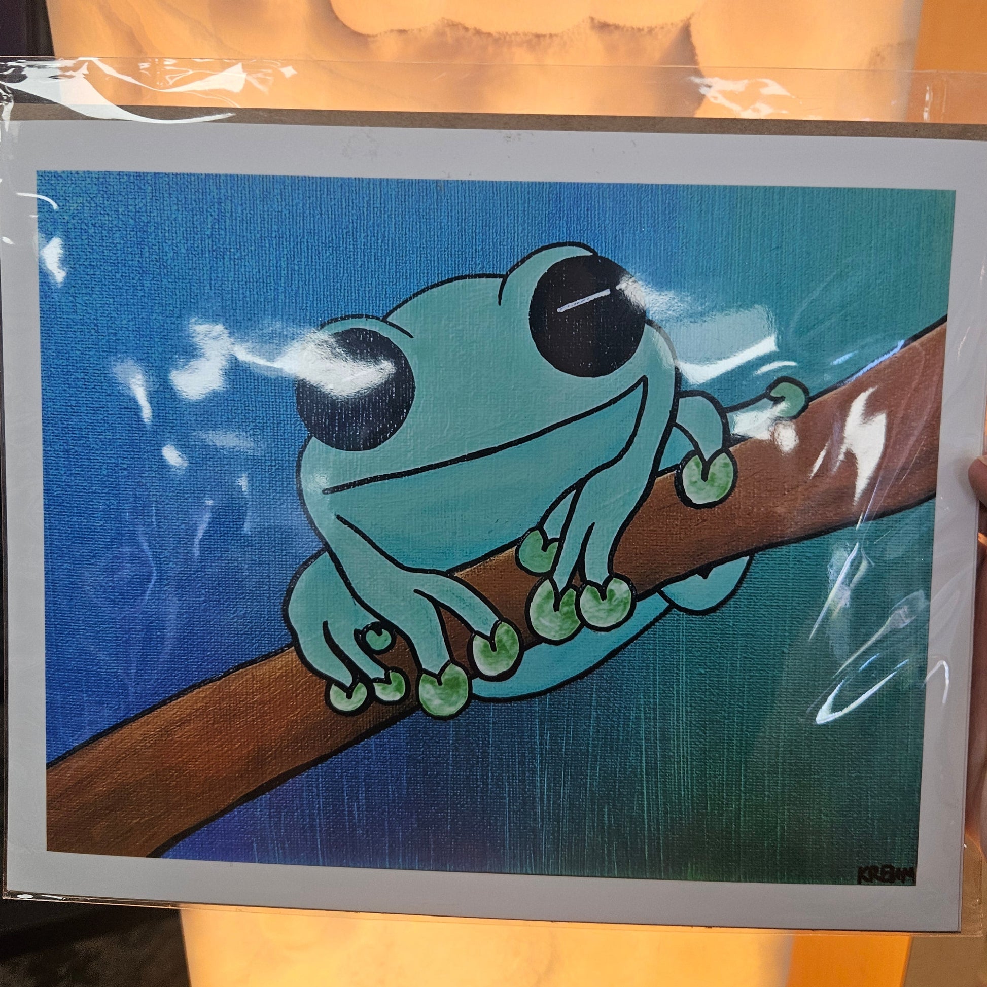 8x10 Inch Frog Print.