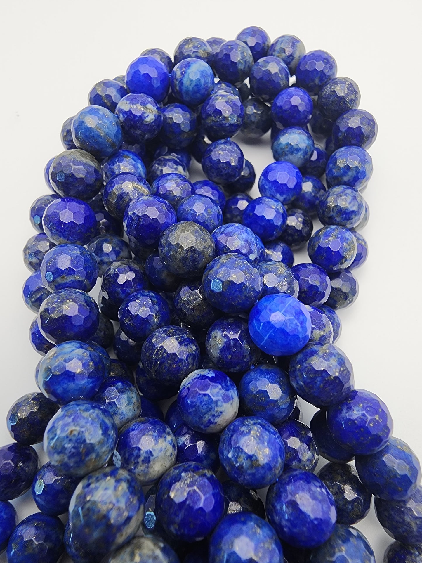 9mm Lapis Lazuli Faceted Bead Strand.