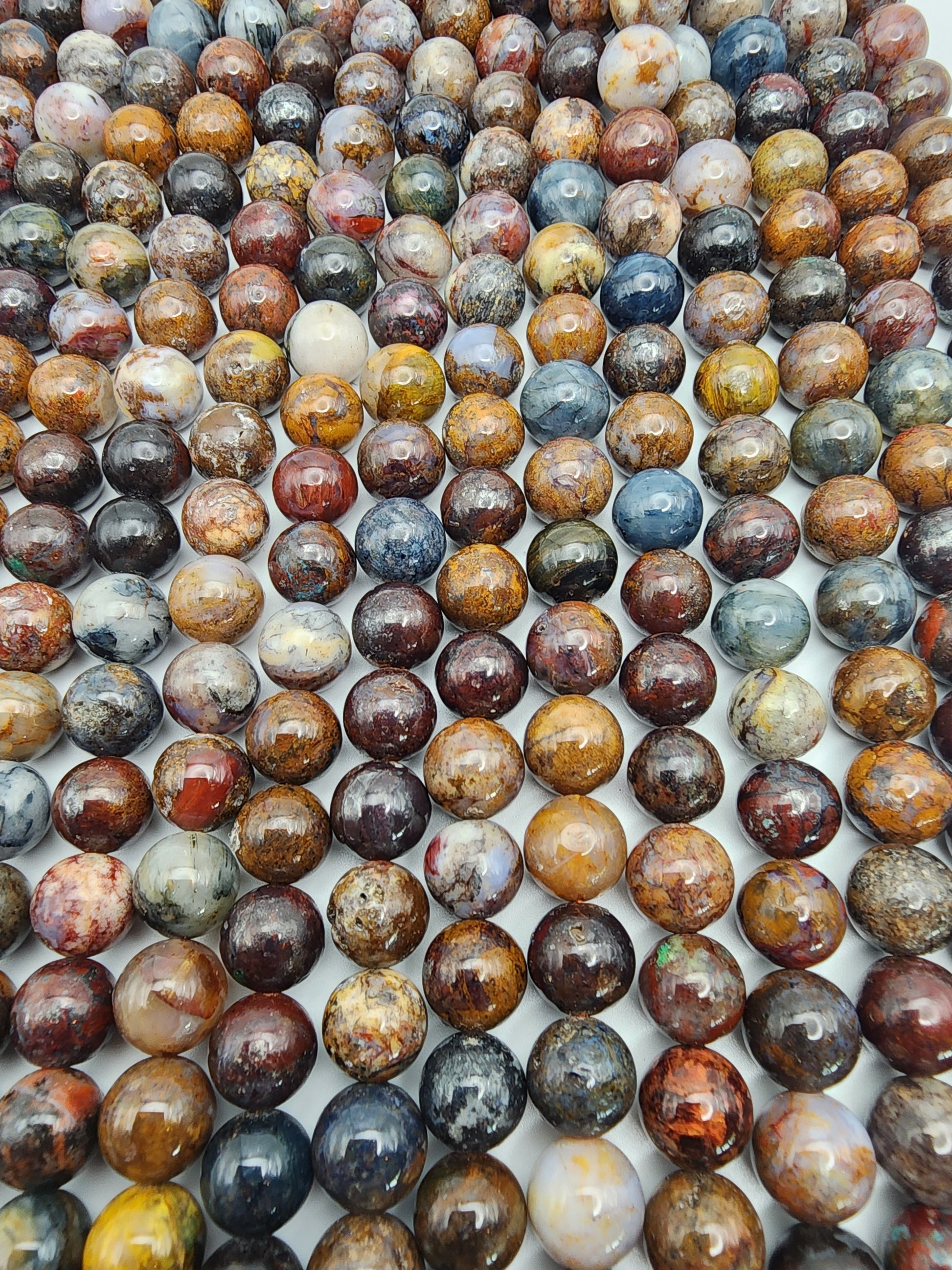 9mm Pietersite Round Bead Strand.