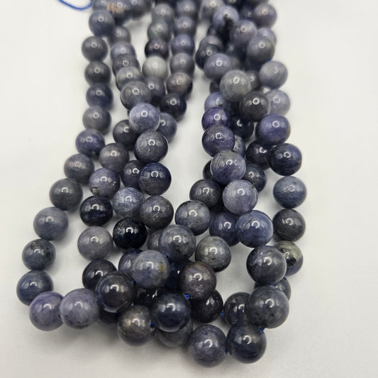 9mm Tanzanite Round Bead Strand.
