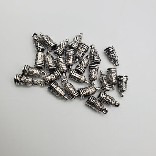 9mmx3mm Pewter Ornate End Cap.