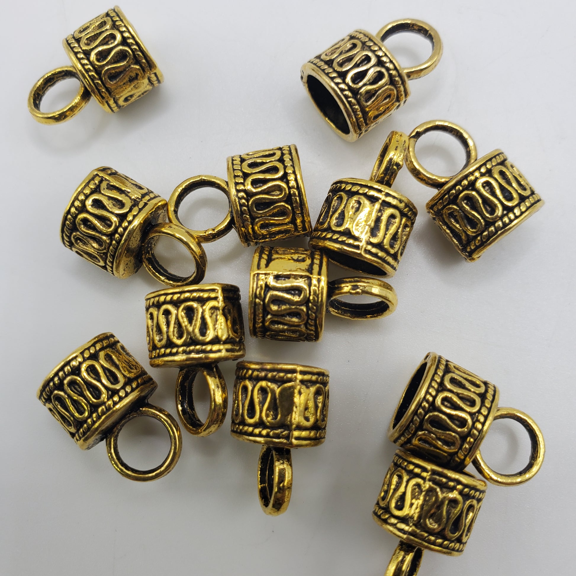 9x7mm Gold Pewter End Cap.