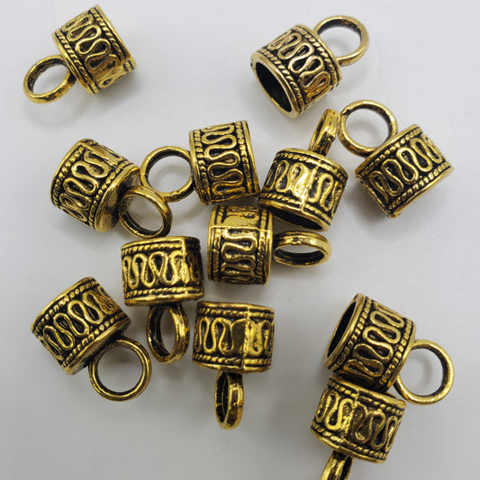 9x7mm Gold Pewter End Cap.