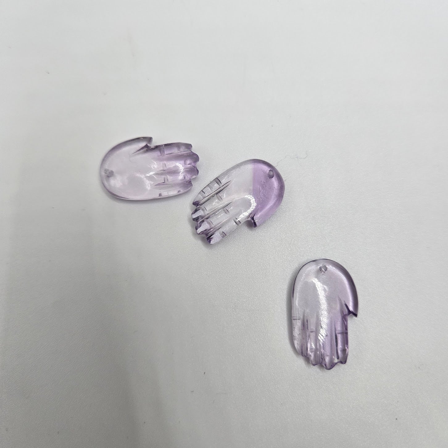 Amethyst Hamsa Top Drill Single.
