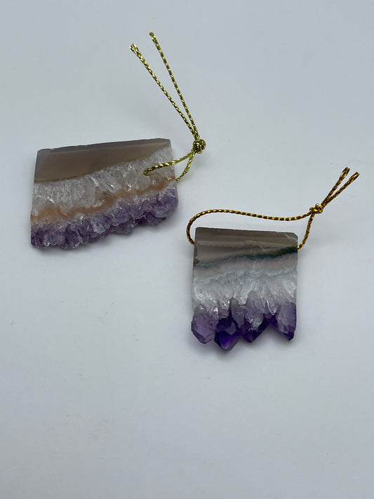 Amethyst Stalactite Slice Pendant From Uruguay 48.99.