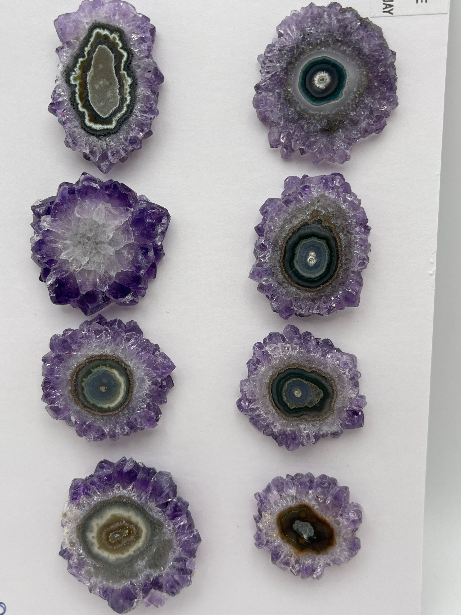 Amethyst Stalactite Slice.