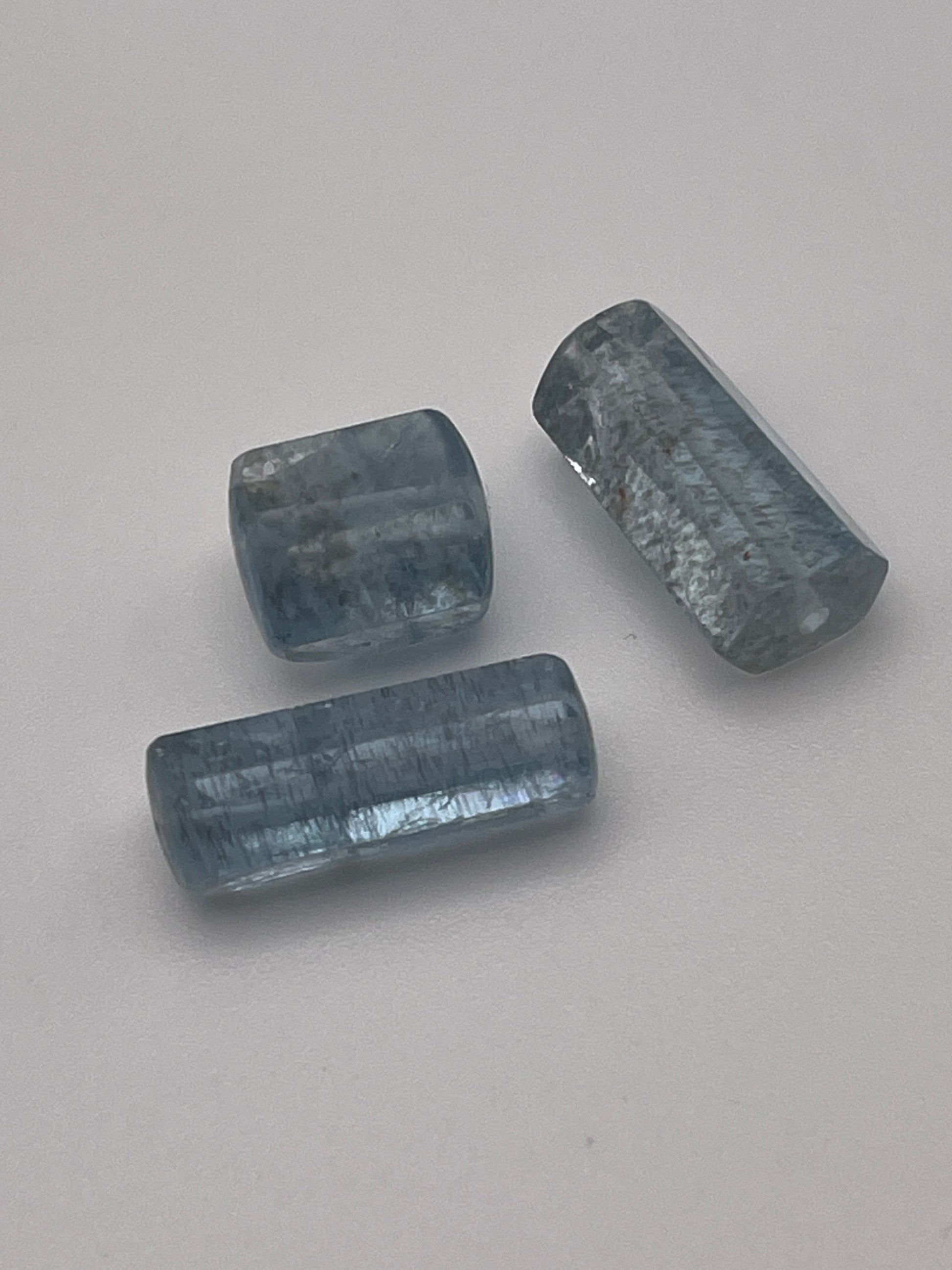 Aquamarine Barrel AAA Large Single Bead.