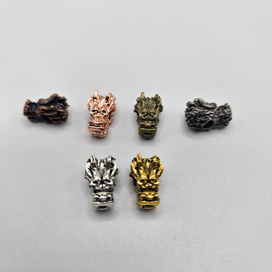 Assorted 10mm Metal Dragon Head Bead.