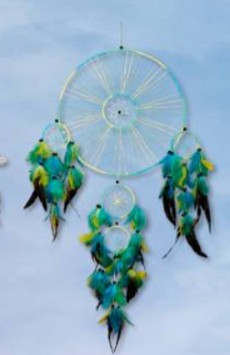 Assorted 3 Ring Dream Catcher 6 inch.