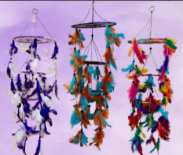 Assorted 3 Ring Hanging Dream Catcher 6 inch.