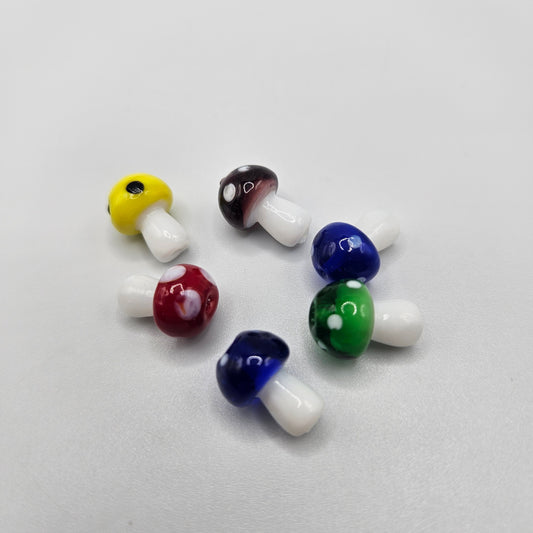 Assorted Color Mushroom Bead 0.5 inch.